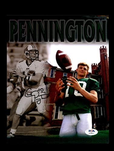 Автограф на Чад Пеннингтона PSA DNA Coa с Автограф 8x10 - Снимки NFL с автограф