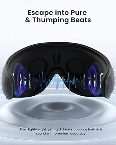 RENPHO EyeSnooze Sleep Mask - Ултра Мека HD Bluetooth Маска за сън със слушалки, 3D Затемняющая Маска за сън на очите /мъже, Комфортна