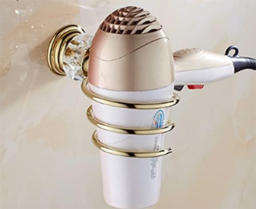 Титуляр Сешоар за Баня Монтиране на стена за Грижа за косата в Банята Инструмент За Подреждане От Чиста Мед Органайзер за Плосък