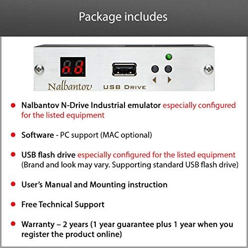 Емулатор на USB памет флопи дискове N-Drive Industrial от Nalbantov за Jones & Shipman Dominator 624 Fanuc