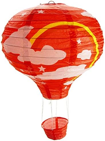 Декорация за окачване на въздушни балони Homeford Rainbow Paper, Червен, 15 Инча