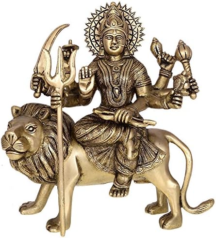 Картините са ръчно изработени от месинг Богинята Амбаджи /Амабе МАТА, седнала на статуи идол-Лъв (9 х 3,5 х 9.5 см)