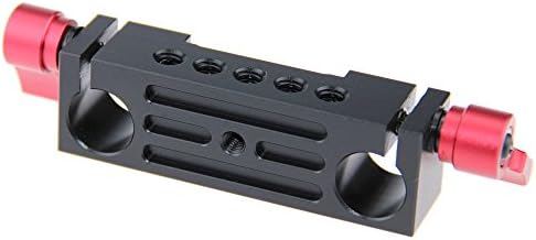 Рельсовый блок с клипс за мряна CAMVATE от алуминий 15 mm за система за подпомагане на DSLR 15 мм Rail Rig (Червен) - 1138