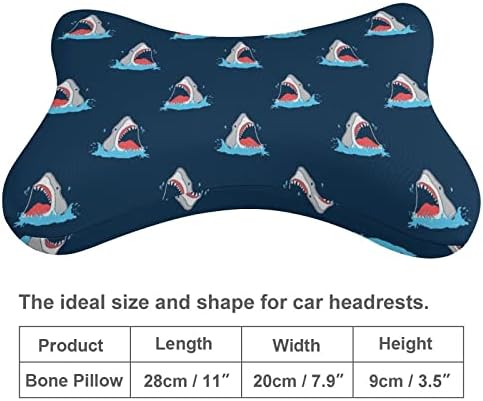 Автомобилната въздушна Възглавница за врата с модел Shark, 2 бр, Дишаща Възглавница За главата с останалите, Универсална Мека Възглавница За
