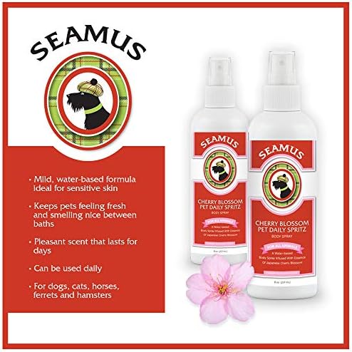 Seamus Cherry Blossom Пет Daily Spritz 8 унции-Парфюм-Дезодорант-Средство за отстраняване на миризми-Спрей за тяло за кучета,