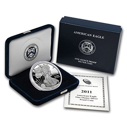 2011 W Американски Сребърен Орел В Нежната Хубав и с надпис COA. 999 Проба на среброто 1 долар на Монетния двор на САЩ