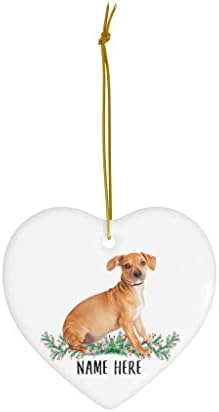 Забавен Чивини Кестен Персонализирани Номинална Подарък за Мама Кучета Подаръци 2023 Коледно Дърво, Декорация на Сърцето Керамика