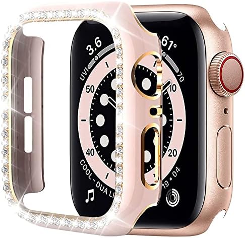 Калъф MAALYA с кристали диаманти за Apple Watch 7 6 se 40 мм 44 мм 41 мм 45 мм iWatch Series 5 3 38 мм 42 мм, Защитни капаци, Дамски