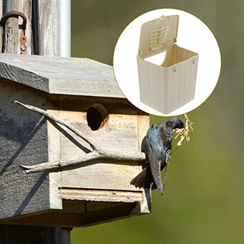 Zerodeko Къщичка за Папагали Пластмасови Гнездо: 2 елемента Кутии За Отглеждане на Папагали Птичето Гнездо Къща Клетка Хижа Инсталирана
