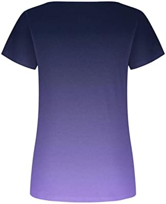 Блуза, Тениска за Момичета Лято Есен Памук с Къс Ръкав през Цялата Силует Цветен Графичен Свободен Приятелка отличава със спокойна Риза