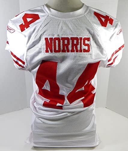 2009 Сан Франциско 49ерс Моран Норис 44 Публикувано В играта Бяла Риза 46 DP26427 - Използваните тениски за игри NFL Без подпис