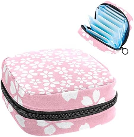 чанта за съхранение розови цветове череша и пчелните хигиенни тампони, Периодична чанта за момичета, чанти за училище хигиенни тампони, чанта
