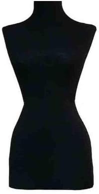 Бяла дамска рокля в черен стойка за статив Размер 2-4