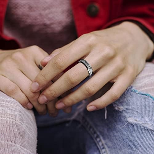 Пръстени за тийнейджъри Прост пръстен от титанов стомана, женски пръстен, мультяшное сладко бижу пръстен (сребро, 6)