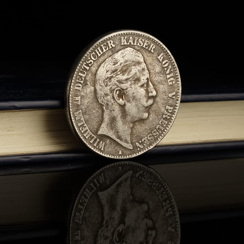 1907 Мемориал Сребърна Монета кайзер Вилхелм II Сребърен долар 5 Марки Сребърен Долар Единната Валута Колекция от Антични монети