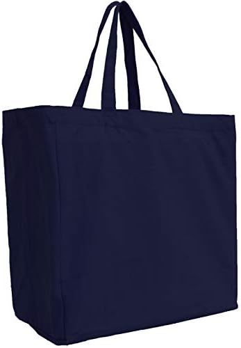 За многократна употреба Платно Хранителни чанти Threadart от памук за повишена здравина опаковка от 6 броя|, Със Здрави дръжки