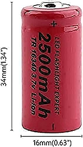 SOENS 16340 3,7 2500 mah Литиева Батерия Литиево-Йонна Елемент за Vl123A Dl123A 5018Lc cr123a lithium Cr17345 K123A, 2 бр.