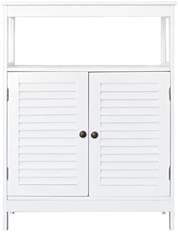 FEER 100 страници шкаф с две врати за баня, всекидневна, веранда, МДФ 60x30x80 см, бяла (Цвят: A, размер: както е показано)