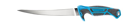 Gerber Gear Controller - Филейный Нож за риболов в Солена вода за риболовни принадлежности - Синьо, 8 инча