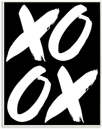 Стенни табели Stupell Industries XOXO Черно-бяло, 10 x 15, Многоцветен