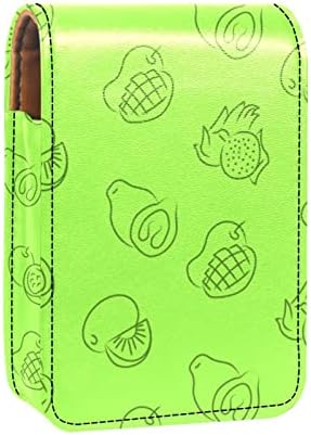 Калъф червило плодове зелен модел мини червило притежателя органайзер за чанти с огледало за чантата за пътуване козметична чанта