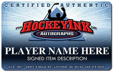 ГОРДИ ХОУ, подписано на шайбата на Детройт Ред Уингс с Мистър Хокей на лед и КОПИТО - за Миене на НХЛ с автограф