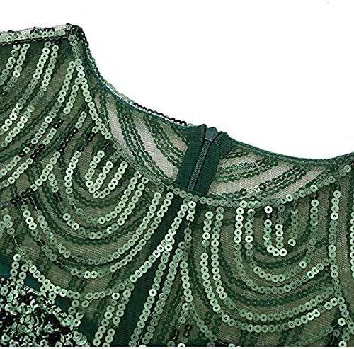 Коктейлни рокли WYTong за жени, реколта 1920-те години, украсени в пайети и пискюли, вечерна рокля с цепка хем, рокля