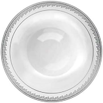 Кът чинии Decorline бял и сребърен цвят - 7 инча | Collection Prestige | Опаковки от 10