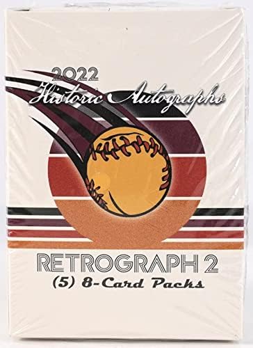 Ретрография исторически автографи 2022 Г. 2 Бейзболни кутии за хоби 40 попълнения в кутия