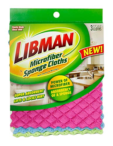 Губчатые кърпички Libman от микрофибър, опаковка от 3 броя