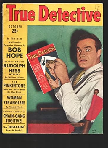 Истински детектив 10/1941-Боб Хоуп и корица за карти за игра, на тръпката в стил дивата целулоза-Хитлер-Хес-Пинкертоны-VG+