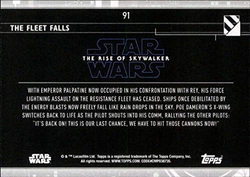 2020 Начело Star Wars The Rise of Skywalker Series 2 Сини 91 Търговска карта Fleet Falls