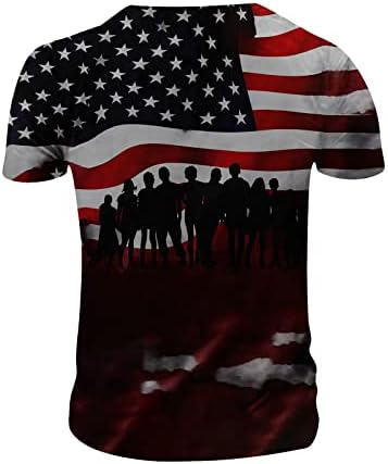 HDZWW С Къс ръкав, Модерни Ризи С кръгло Деколте, Мъжки Ризи На Деня на Независимостта, по-Големи Размери, което се дължи