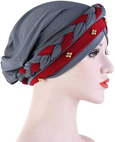 WPYYI два цвята-Шапки-hijabs с бисерной дантели, Пролетно-Есенна мюсюлманска шапчица-Тюрбан с аромат, Модерен Памучни вътрешна шапки-Hijabs,