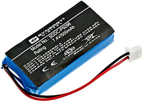 Батерия за цифров яка Synergy, съвместим с ошейником за кучета Dogtra Receiver 2502B, (Li-Pol, 7,4 В, 500 mah) голям капацитет, подмяна на батерията Dogtra BP74R