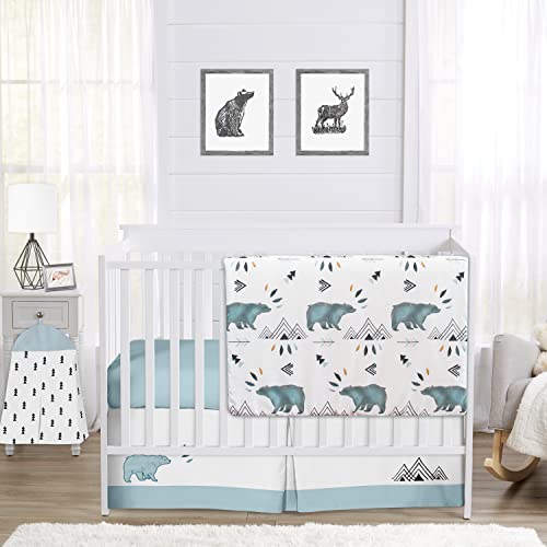 Sweet Jojo Designs Грифельно-сини и бели Стенни Артистични Щампи Интериор на стаята за бебето, детето и деца за Събиране акварелей