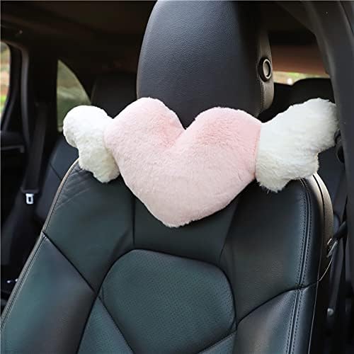 Възглавница за главата с останалите колата seemehappy, Възглавница за врата, във формата на Розово Сърце за кола, Удобна Възглавница