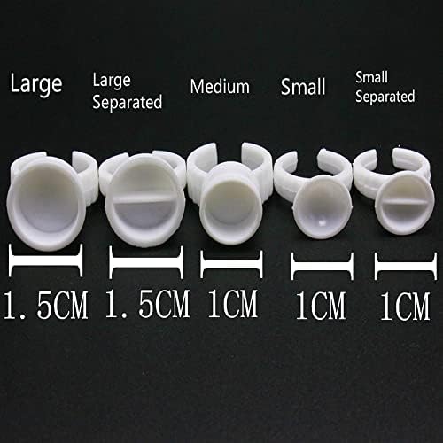 Пигментни пръстени - Тиган за притежателя на лепило за мигли с прорези 100шт2, за Еднократна употреба Пластмасови Чаши за пигментирани