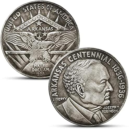 1936 Робинсън Полдоллара Възпоменателна монета Арканзас Чуждестранни Сувенирни изделия Колекция от монети Копие Украса за Събиране