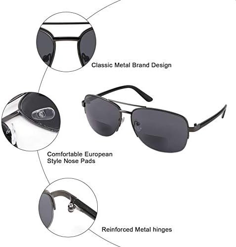 Слънчеви очила FEISEDY Reader за Мъже И Жени с Бифокальными очила за четене Под Слънчеви Очила B2718
