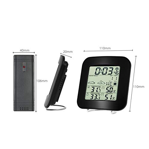 WXYNHHD LCD Безжичен Сензор метеорологични станции Термометър, Безжичен Сензор за Начало Термометър, Влагомер и Дигитален Термометър