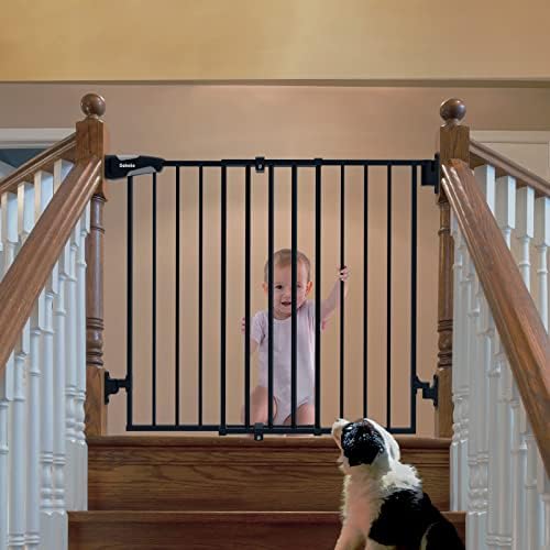 Babelio 26-43 Автоматично Затваряне на вратите за деца / на кучета по стълбите, лесно сгъваеми врати са 2 в 1 и врати за
