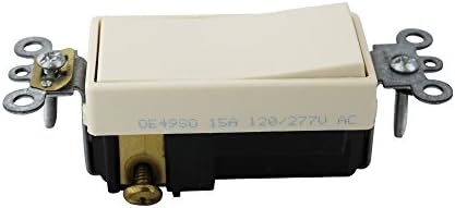 Ключа за лампата Leviton 5691-2A, Перекидной прекъсвач Decora Plus, Търговска, Полюс - Бадем