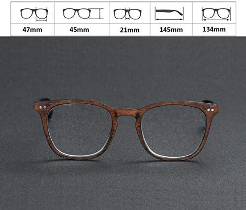 Прогресивни Очила За четене Очилата с Многофокусным Обектив Eye Reader + 2,5 Здрава Кафява Дървена Дограма