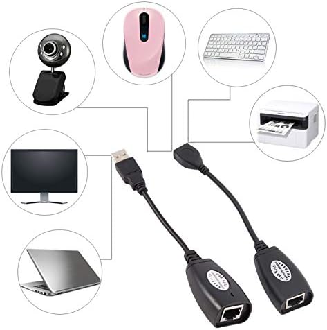 Адаптер GOWENIC на USB към RJ45, удължителен кабел, USB 2.0 (мъжки/женски) на RJ-45 Ethernet, удължителен кабел Мрежов адаптер