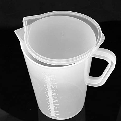 Alvivi Пластмасова Мерителна Чашка За Наливания Вода, Кана с Капак / без Капак за Студена вода, Студен Чай, Прозрачен E 3000 мл