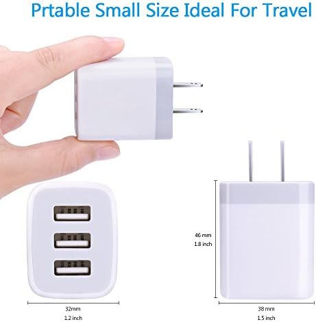 Блок за бързо зареждане, USB-Конектор HOOTEK, Стенни Адаптери за зареждане 3.1 A, Стенно Зарядно Устройство Cube Brick за iPhone