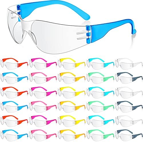 100 Опаковки на Детски Предпазни очила на Едро на Цветни Защитни Очила за деца, които са Устойчиви на надраскване Защитни Очила със защита
