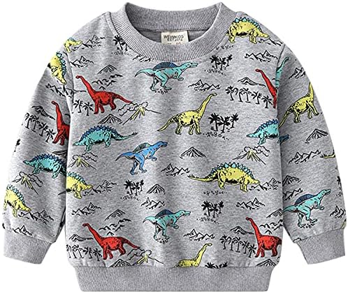 Наутизавры Момчета Бебета Динозаври Блузи, Риза с дълъг Ръкав Пуловер Върховете