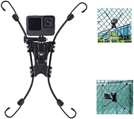 Монтиране на ограда верига връзка подпори камера действия Съвместим за GoPro Hero 10, 9, 8, 7, (2018), 6 5 4 3, Hero Black, Session, Xiaomi